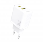 Įkroviklis Dudao A26T GaN 25W USB-C/USB-A baltas
