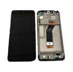 Ekranas tinkantis Xiaomi Redmi 10 2022 su lietimui jautriu stikliuku ir rėmeliu Black (service pack)