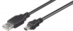 USB kabeli A male USB B-mini (5pin) 1.8m