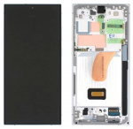 Ekranas tinkantis Samsung S918 S23 Ultra 5G su lietimui jautriu stikliuku ir rėmeliu Sky Blue/Lime (assembled service pack)