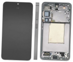 Ekranas tinkantis Samsung S936 S25 Plus su lietimui jautriu stikliuku ir rėmeliu Blue/Black (assembled service pack)