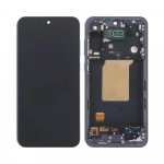 Ekranas tinkantis Samsung A556 A55 5G su lietimui jautriu stikliuku ir rėmeliu Awesome Navy (assembled service pack)