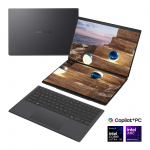 Asus | Zenbook Duo UX8407AA-SN066W | Moher Gray | 14 " | OLED | Touchscreen | 2.8K | 2880 x 1800 pixels | 144 Hz