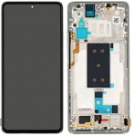 Ekranas tinkantis Xiaomi 11T 5G su lietimui jautriu stikliuku ir rėmeliu Moonlight White/Silver (service pack)