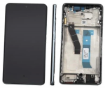Ekranas tinkantis Xiaomi Redmi Note 15 4G su lietimui jautriu stikliuku ir rėmeliu Glacier Blue (service pack)
