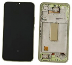 Ekranas tinkantis Samsung A346 A34 5G 2023 su lietimui jautriu stikliuku ir rėmeliu Lime (used Grade A)