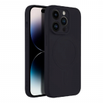 Dėklas Silicone Mag Cover (MagSafe) skirtas iPhone 14 Pro juodas