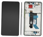 Ekranas tinkantis Xiaomi Poco X7 5G su lietimui jautriu stikliuku ir rėmeliu Silver (service pack)