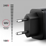 AXAGON Wall charger 67W, 2x port (USB-A + USB-C) PD3.0/PPS/QC4+/SFC 2.0/Apple | ACU-PQ67