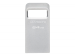 Kingston | USB 3.2 Flash Drive | DataTraveler micro | 64 GB | USB 3.2 | Silver