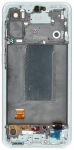 Ekranas tinkantis Samsung A566 A56 5G su lietimui jautriu stikliuku ir rėmeliu Awesome Lightgrey (assembled service pack)