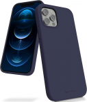 Dėklas Mercury Silicone Case Samsung G991 S21 5G tamsiai mėlynas