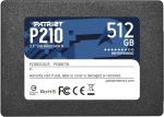 SSD|PATRIOT|P210|512GB|SATA 3.0|Write speed 430 MBytes/sec|Read speed 520 MBytes/sec|2,5 inch|TBW 240 TB|P210S512G25