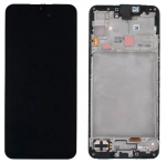 Ekranas tinkantis Samsung A165 A16 4G su lietimui jautriu stikliuku ir rėmeliu Black (service pack)