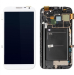 Ekranas tinkantis Samsung N7100 Note 2 su lietimui jautriu stikliuku ir rėmeliu White (service pack)