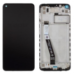 Ekranas tinkantis Xiaomi Redmi Note 9 su lietimui jautriu stikliuku ir rėmeliu Midnight Grey (service pack)