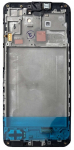 Ekranas tinkantis Samsung A166 A16 5G su lietimui jautriu stikliuku ir rėmeliu Black (service pack)