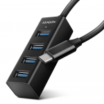 I/O HUB USB-C 4PORT MINI/0.2M HUE-M1C AXAGON