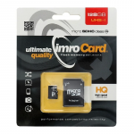 Atminties korta IMRO MicroSD 128GB 100MB/s (class10 UHS I 4K) + SD Adapteris