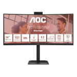 AOC | CU34E4CW | 34 " | VA | UWQHD | 120 Hz | 4 ms | 3440 x 1440 pixels | 350 cd/m&sup2; | HDMI ports quantity 2 | Black