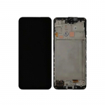 Ekranas tinkantis Samsung A166 A16 5G su lietimui jautriu stikliuku ir rėmeliu Black (service pack)