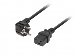 Lanberg | CEE 7/7- to IEC 320 C19 power cord, 16A VDE | CA-C19C-10CC-0018-BK