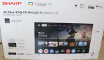 SALE OUT. Sharp 75JP7265E 75" (189cm) 4K Ultra HD QLED MiniLED Google TV, HARMAN/KARDON Speaker System