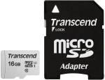MEMORY MICRO SDHC 16GB W/ADAP/C10 TS16GUSD300S-A TRANSCEND