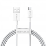USB kabelis Baseus Superior i&scaron; USB į microUSB 2A 1.0m baltas CAMYS-02