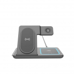 Gembird TA-WPC31A-01-BK 3-in-1 foldable wireless charger stand, 15 W, Apple watch, black | Gembird
