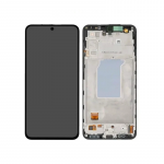 Ekranas tinkantis Samsung A276 A27 5G su lietimui jautriu stikliuku ir rėmeliu Black (service pack)