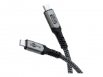 Goobay | USB-C Cable with Textile Sheath, USB4, 240 W, 40 Gbit/s, Power Delivery, 1 m