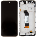 Ekranas tinkantis Xiaomi Redmi Note 10 5G/Redmi Note 10T 5G/Poco M3 Pro 5G su lietimui jautriu stikliuku ir rėmeliu Black (servi