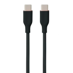 Silikoninis kabelis USB Type-C - Type-C, 100W (juodas, 3m)