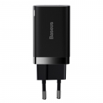 Įkroviklis Baseus (CCSUPP-E01) (1xUSB-C,1xUSB 3A 30W) juodas