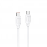 USB kabelis Hoco X115 240W USB-C to USB-C 1.0m baltas