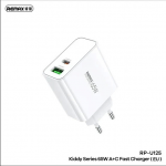 Įkroviklis Remax RP-U125 65W GaN USB-C / USB-A baltas