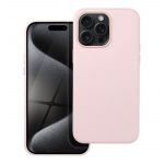 Dėklas Leather Mag Cover (MagSafe) skirtas iPhone 15 Pro rožinis
