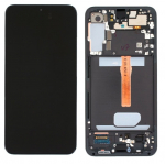 Ekranas tinkantis Samsung S906 S22 Plus su lietimui jautriu stikliuku ir rėmeliu Black (service pack)