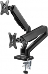 Goobay Desk Mount | Double Monitor Mount with Gas Spring | Swivel, Tilt, Rotation | 17-32 " | Maximum weight (capacity) 9 kg