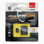 Atminties korta IMRO MicroSD 16GB 100MB/s (class10 UHS I 4K) + SD Adapteris