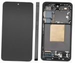 Ekranas tinkantis Samsung S921 S24 su lietimui jautriu stikliuku ir rėmeliu Onyx Black (used Grade C)