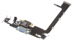 Lanksčioji jungtis skirta iPhone 11 Pro Max įkrovimo kontaktų, su mikrofonu Silver originali (used Grade A)