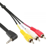 Aux įėjimo adapteris 3 RCA ki&scaron;tukas - Jack ki&scaron;tukas 3.5mm