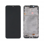 Ekranas tinkantis Samsung A175 A17 4G su lietimui jautriu stikliuku ir rėmeliu Black (service pack)