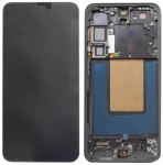 Ekranas tinkantis Samsung S926 S24 Plus su lietimui jautriu stikliuku ir rėmeliu Black (assembled service pack)