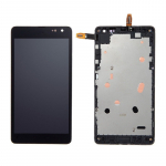 Ekranas tinkantis Microsoft (Nokia) Lumia 535 su lietimui jautriu stikliuku ir rėmeliu Black 2C (used Grade B)