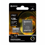 Atminties korta Platinet MicroSD 128GB (class10 UHS-III 90MB/S) + SD Adapteris