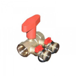 Užpildymo/i&scaron;leidimo mazgas su rutuliniais ventiliais 1" F x 1" F