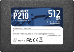 SSD|PATRIOT|P210|512GB|SATA 3.0|Write speed 430 MBytes/sec|Read speed 520 MBytes/sec|2,5 |TBW 240 TB|P210S512G25